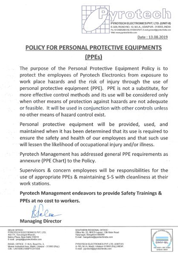 PPE policy