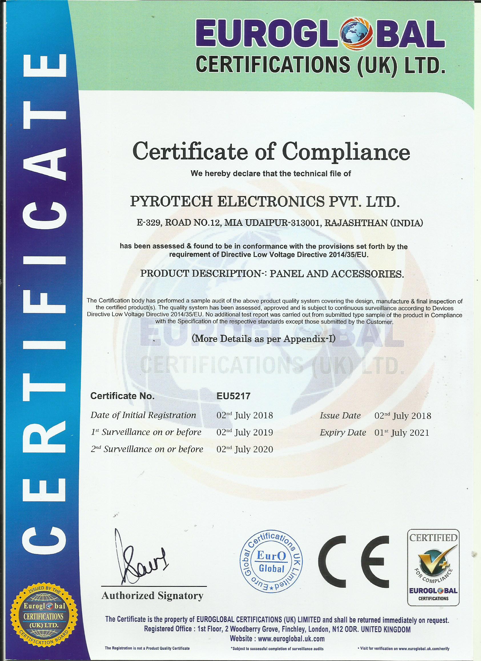 Pyrotech Electronic — CE