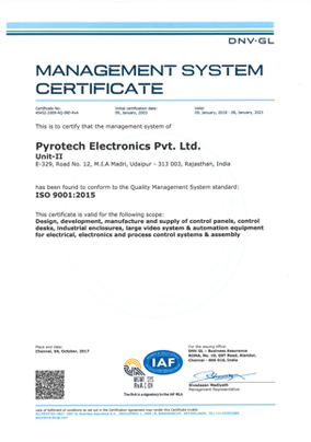 DNV Business Assurance Management System Certificate (ISO 9001:2015)