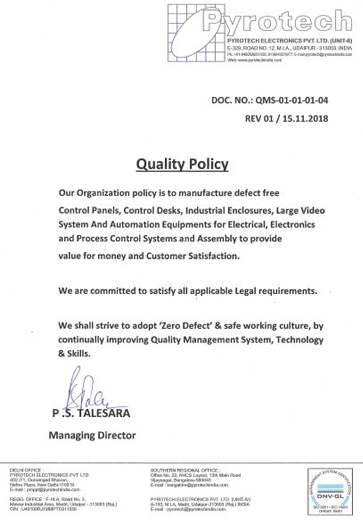 Quality policy — U2