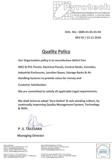 Quality policy — U4
