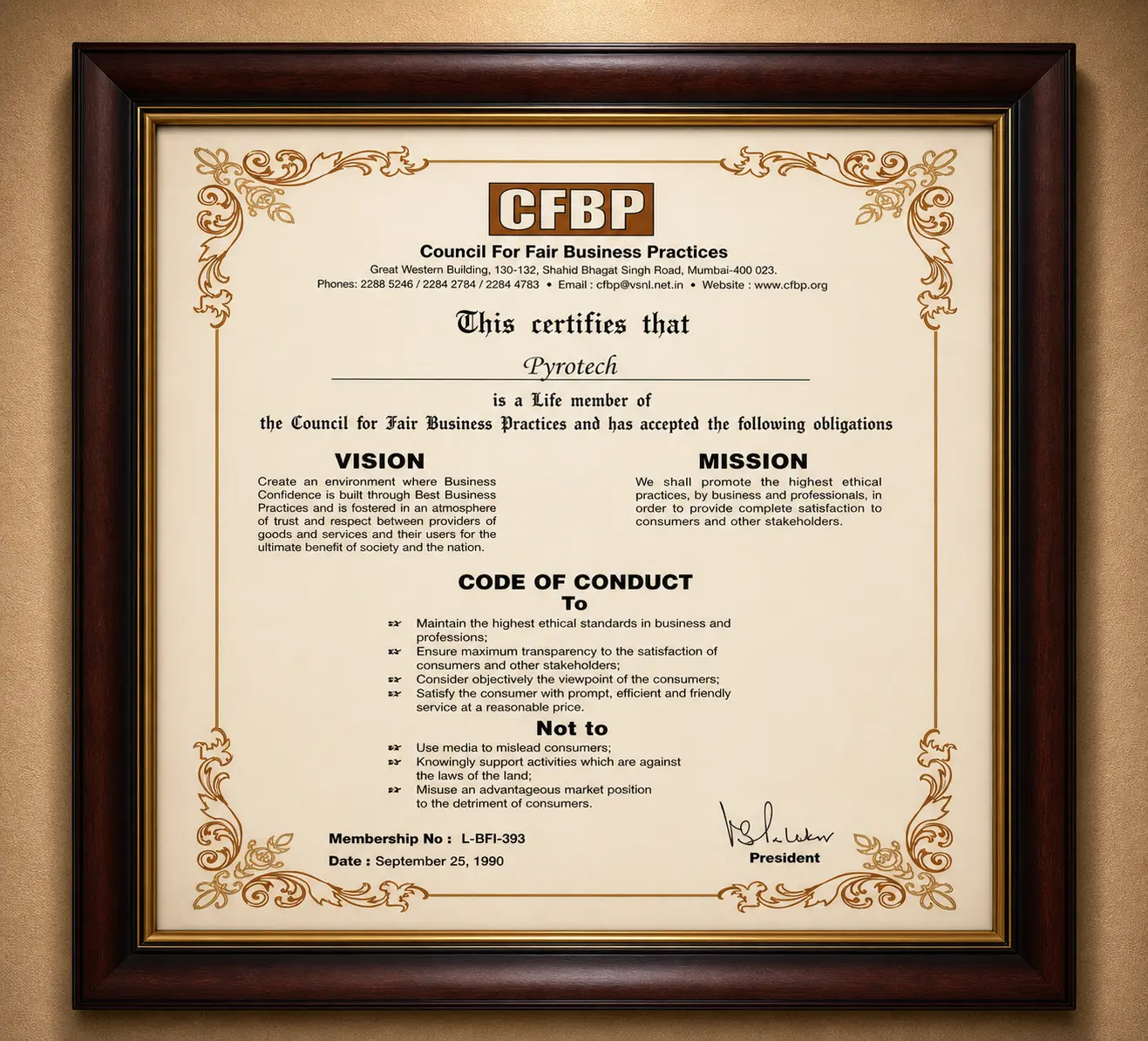 Council For Fair Business Practices