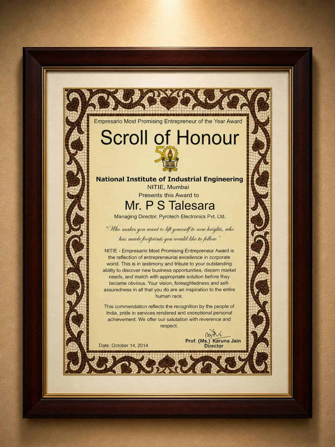 Scroll of Honour