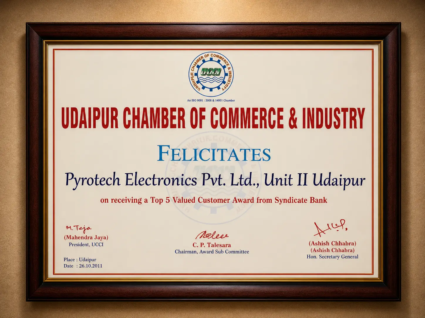 Top 5 Valued Customer Award